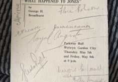 Welwyn Garden City theatre programme. Signed by Flora Robson.
