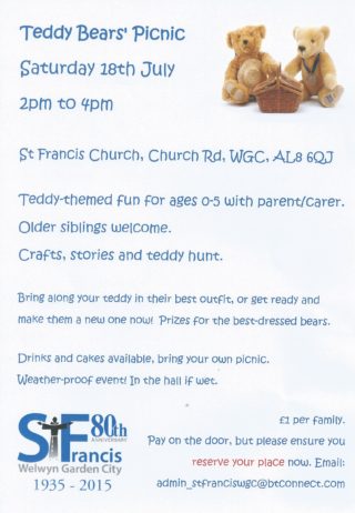 Teddy Bears' Picnic Poster | St Francis Church